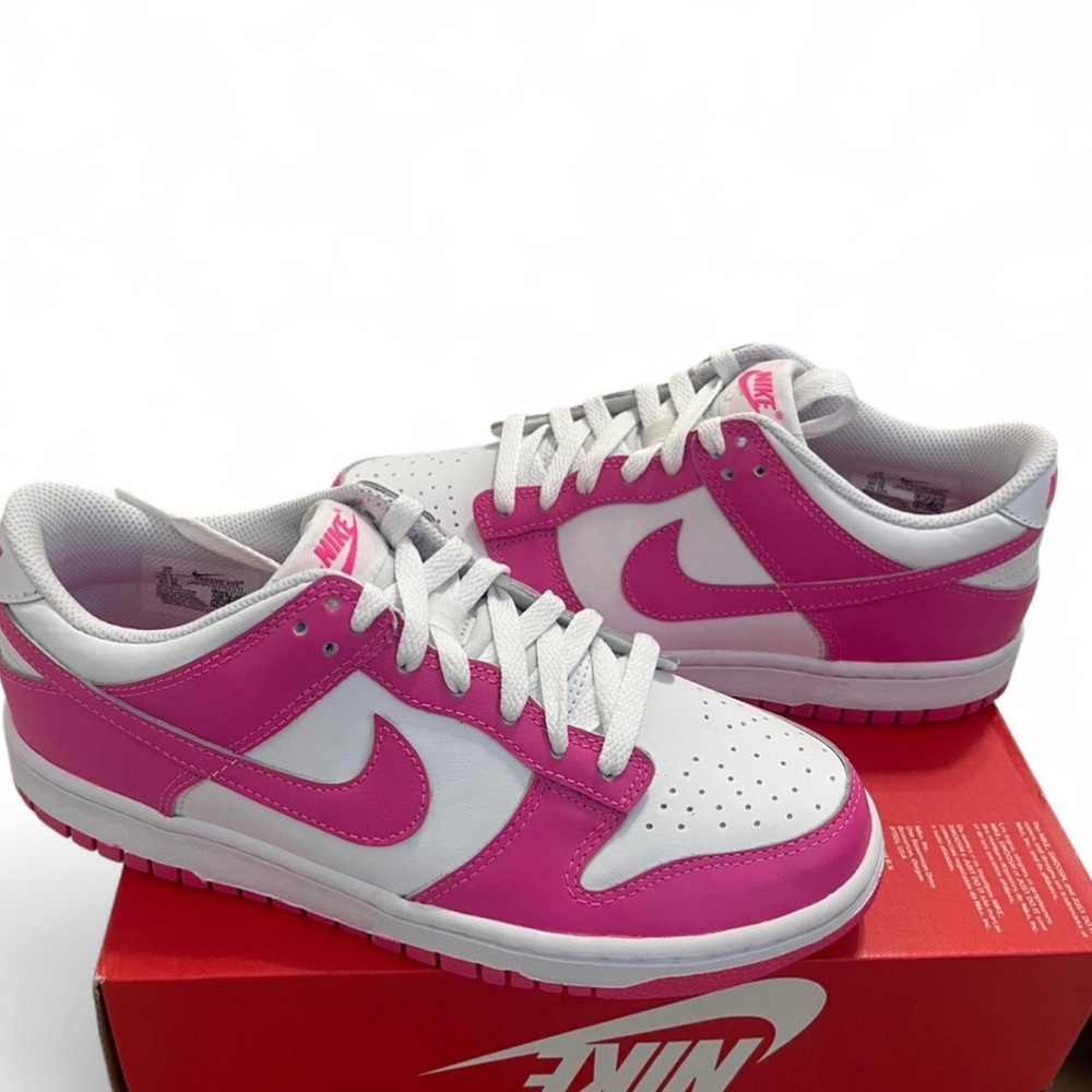 Nike Women's Fuchsia and White Sneakers